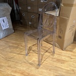 Set van 4 eetkamerstoelen, antraciet kunststof